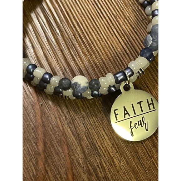 Handmade Beaded Wrap Bracelet for Her/ Religious Bracelet/ Seed Bead Bracelet - Picture 7 of 7